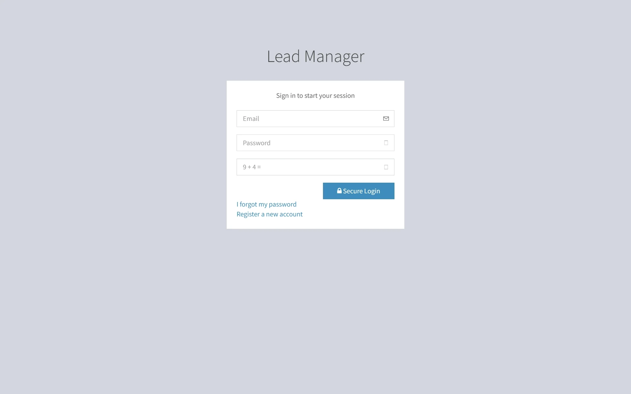 Login Lead Management